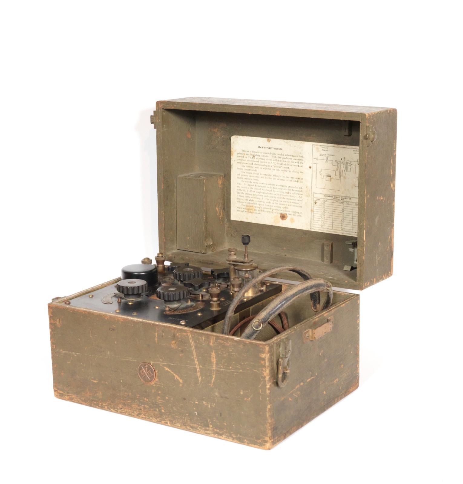 1918 BC-14A Signal Corps Radio * Historic WWI Trench Set w/Headphones * Works