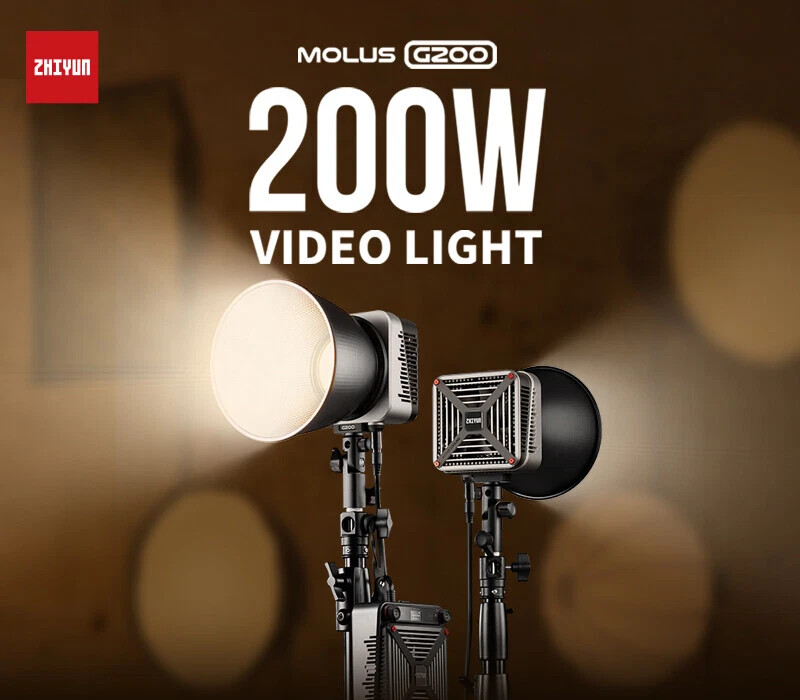 Zhiyun Light Molus G200 300W LED Video Light Bowens Mount Photography Lighting