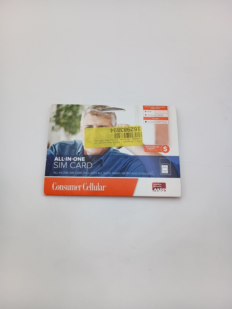Unlocked Consumer Cellular All-in-One SIM Card