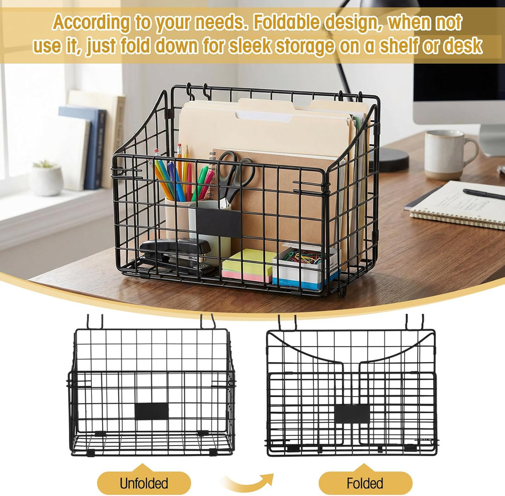 Large Pegboard Bins & Baskets - 4 Pcs Organizer for Tools & Crafts