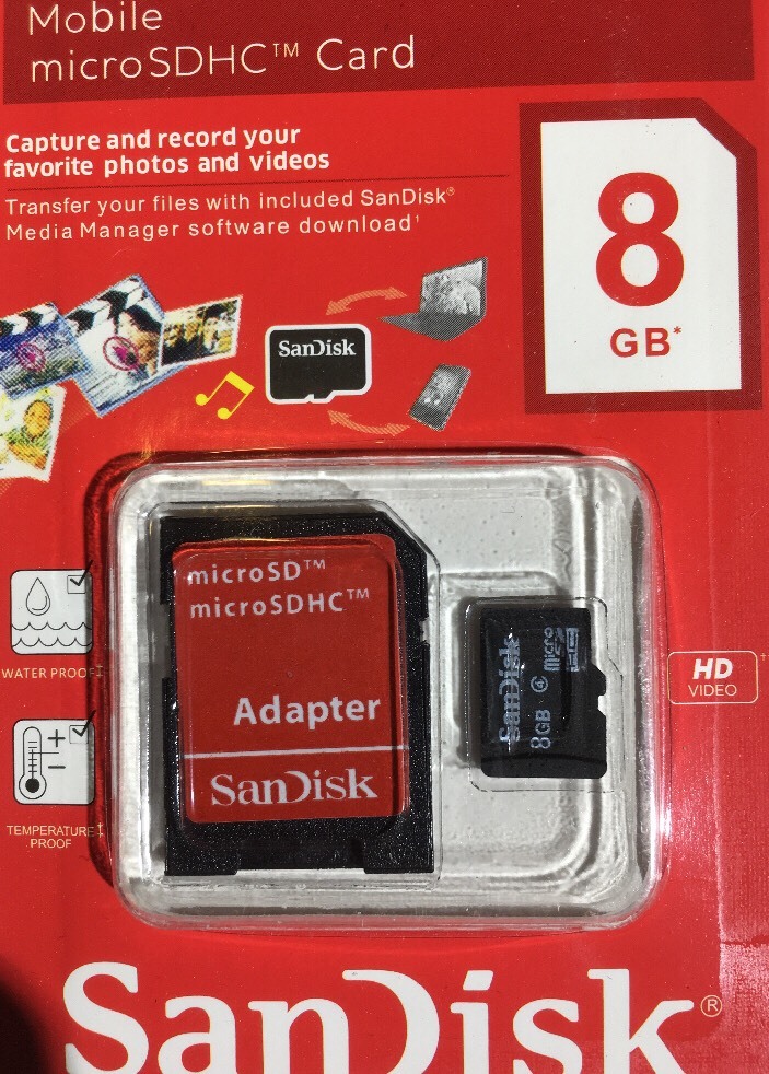 micro sd card 8gb With Adapter (new)