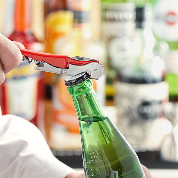 Acopa Waiter's Corkscrew with Red Metal Handle