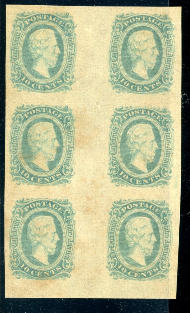 Confederate States Scott 11c Gutter Block/6 MNH with 2023 PSE Certificate