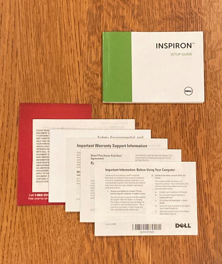 Dell Inspiron Laptop Setup Guide (2010) & Documentation