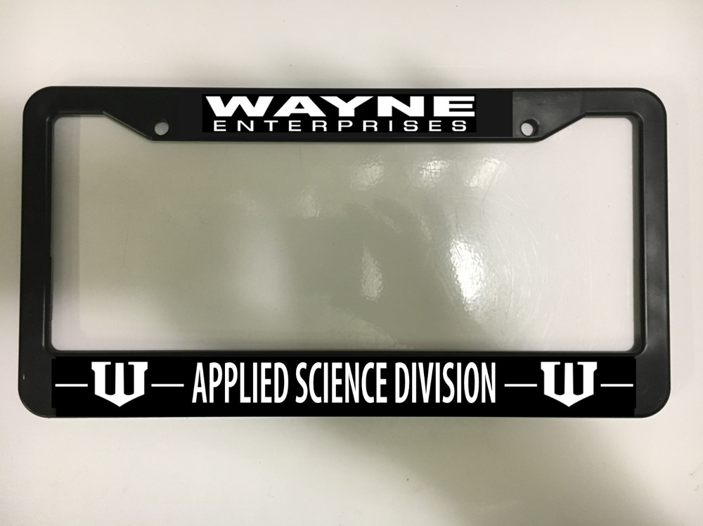 Wayne Enterprises Batman Applied Science Division Hero Car License Plate Frame