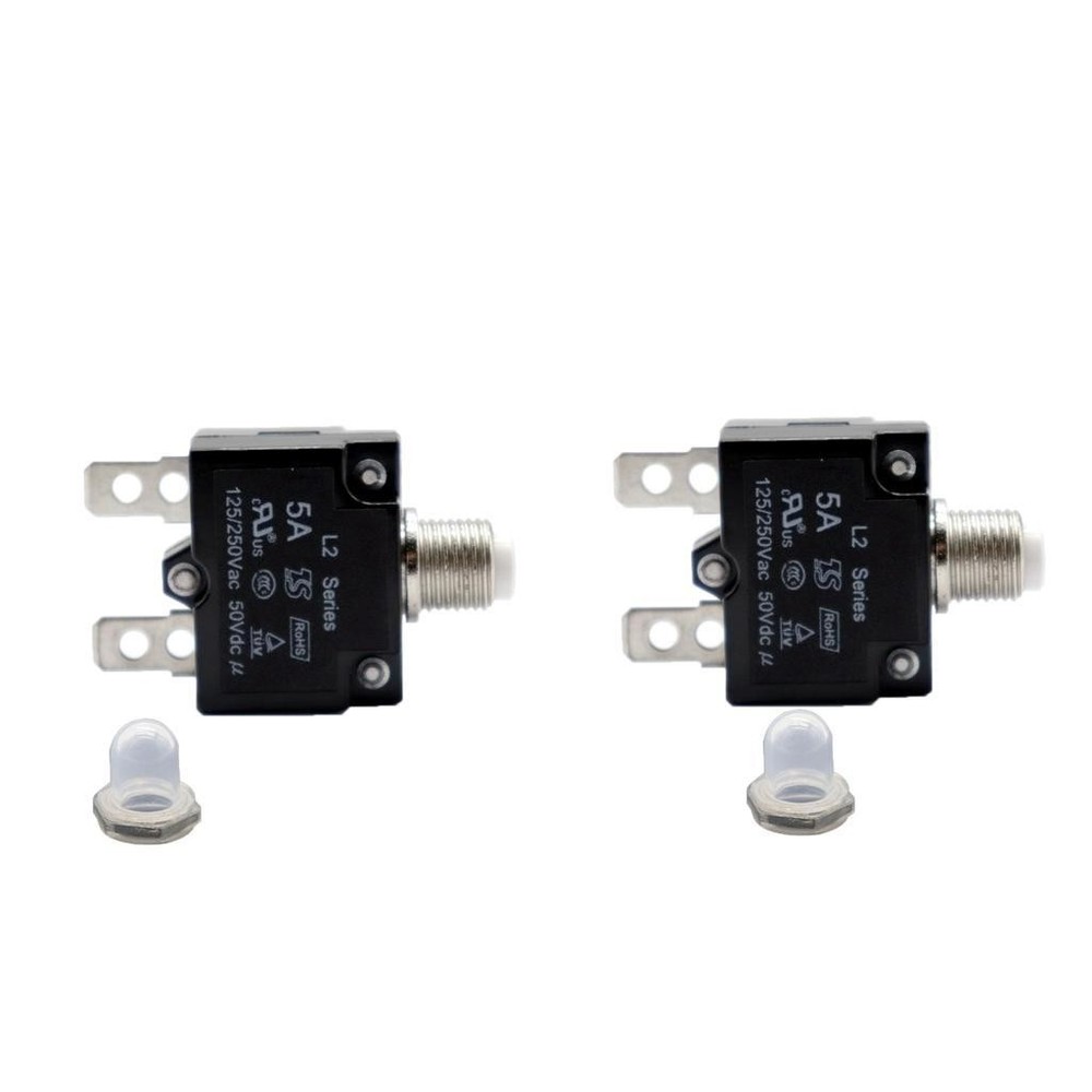 5 Amp Push Button Circuit Breakers with Waterproof Button
