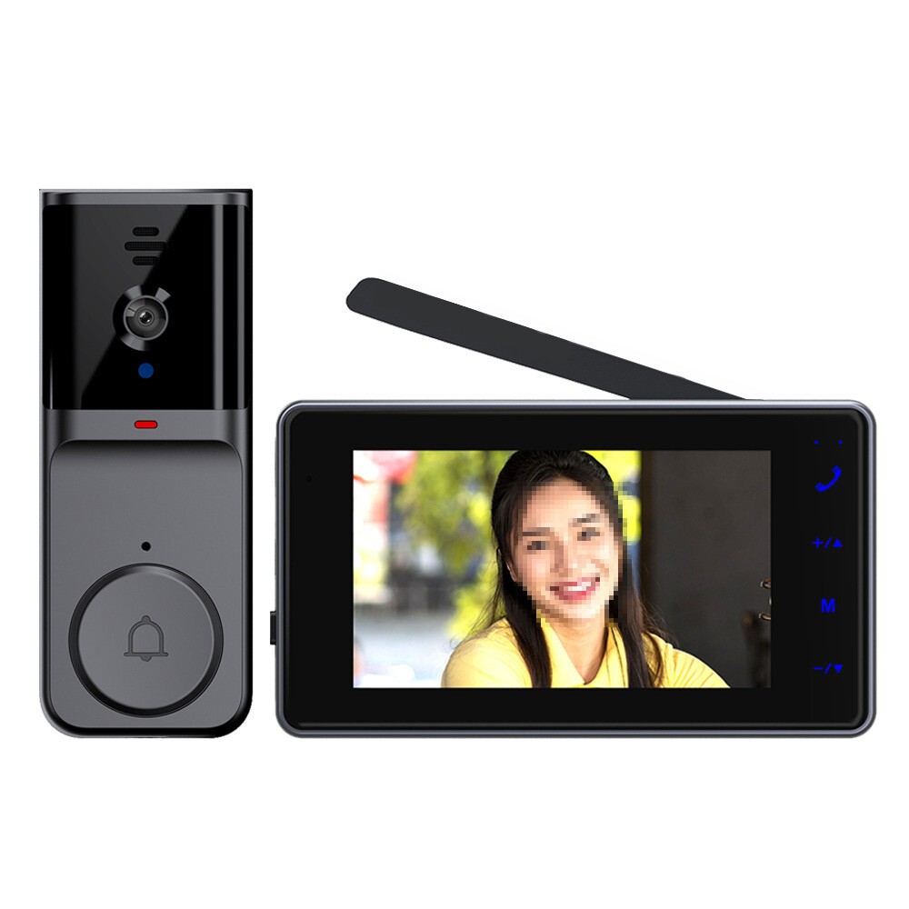 NEW 4.3 Inch Wireless Video Doorbell With Duplex Intercom And Touch Screen
