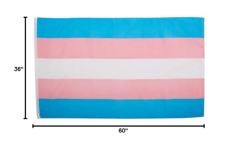 FlagsImp Transgender Pride Flag - Premium Double-stitched 100% Polyester w/Br...