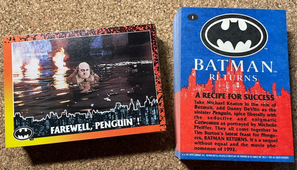 1992 Batman Returns Complete 88 Card Set w/protective case  Free Shipping