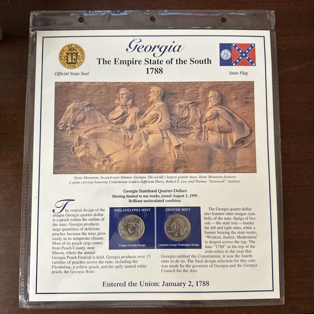 Georgia Quarter and Stamp State Page MINT!!!!