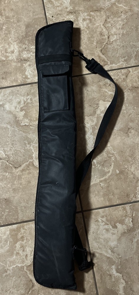 Cue Stick Case - Single Deluxe Black Nylon