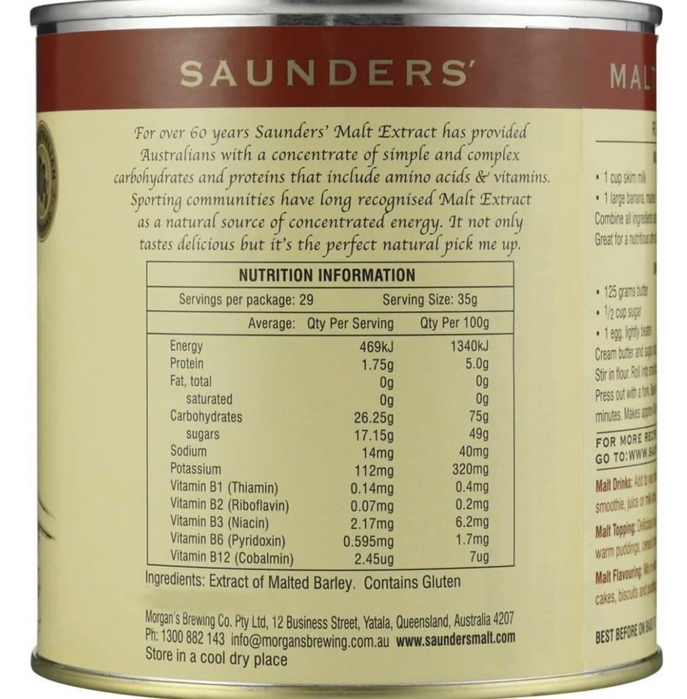 Saunders Malt Extract Tub 1kg