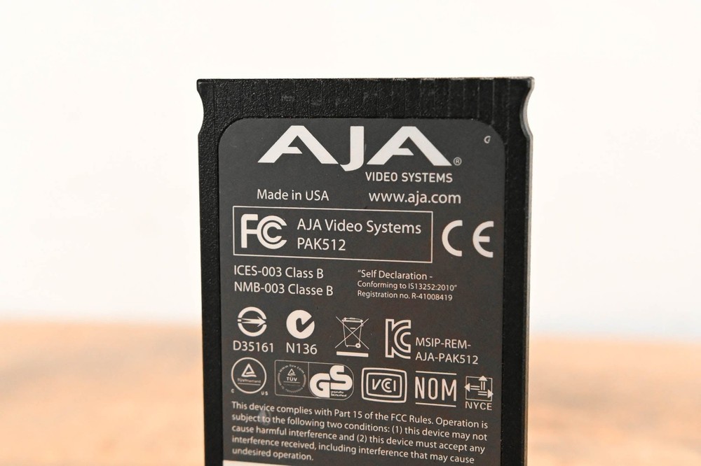 AJA PAK512 SSD Module for Ki Pro Systems CG01WD8