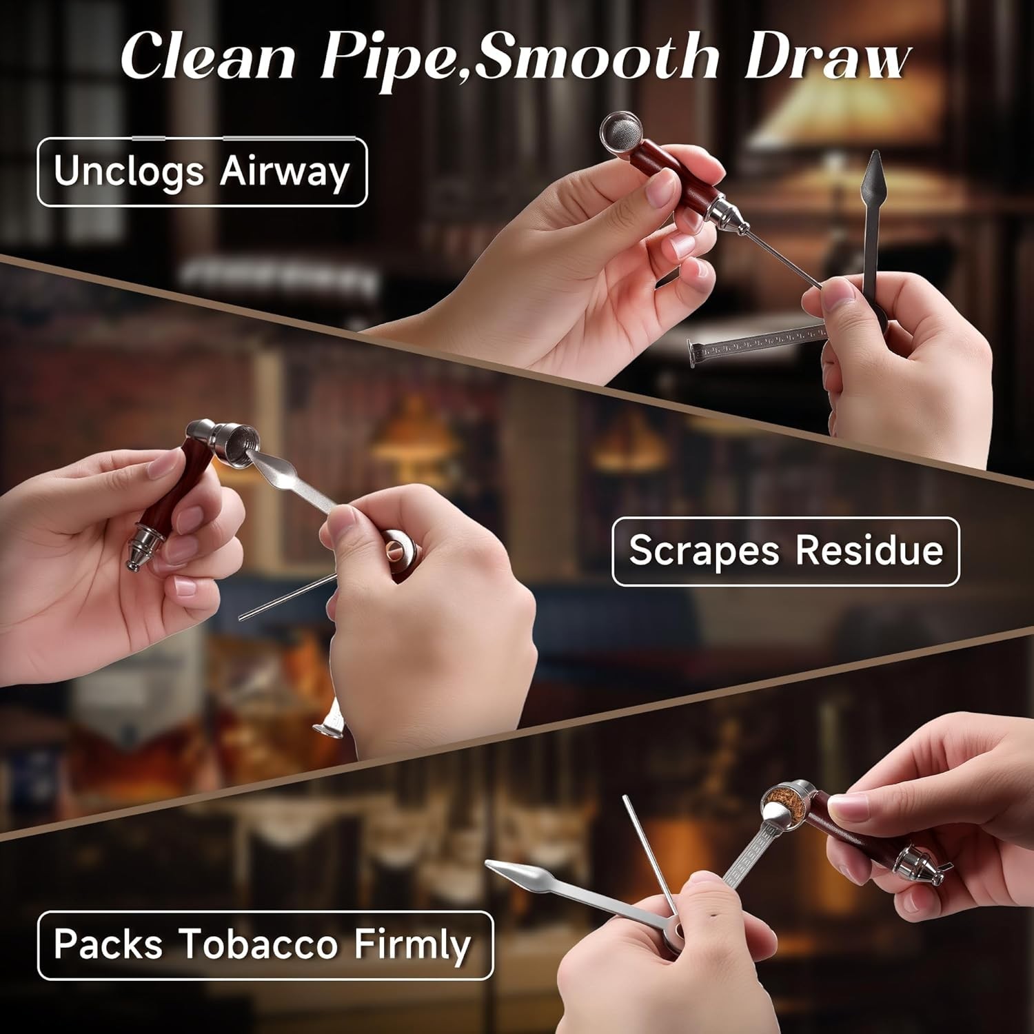 3PCS Metal Smoking Pipe w/Lid Tobacco Pipe Metal Hand Pipe Mini Metal Pipe US