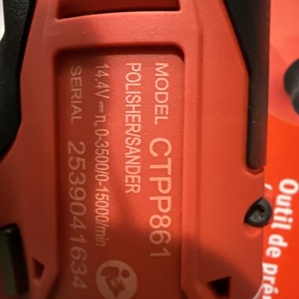 Snap On Tools CTPP861DB Cordless Polish/ Prep Tool New tool only
