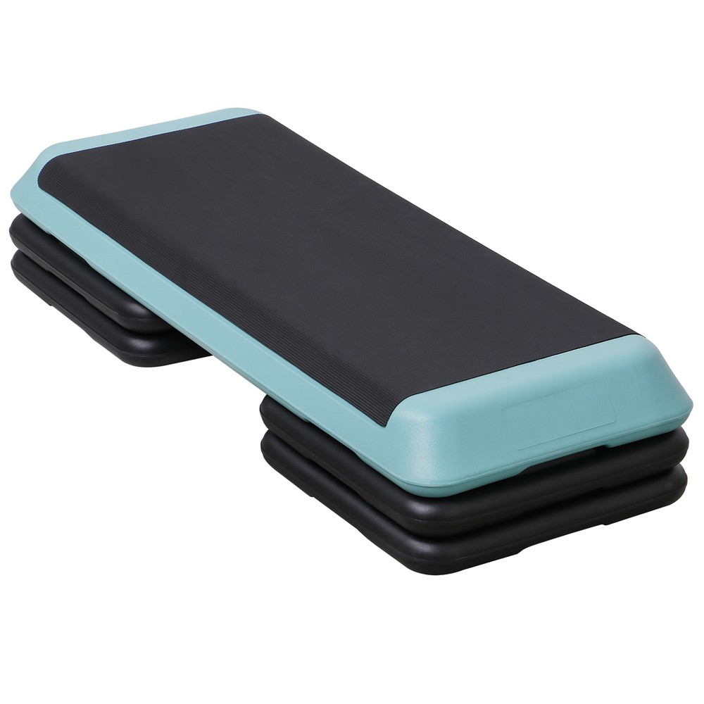Adjustable Aerobic Stepper Workout Step with 4 Riser Fitness&Exercise Platform