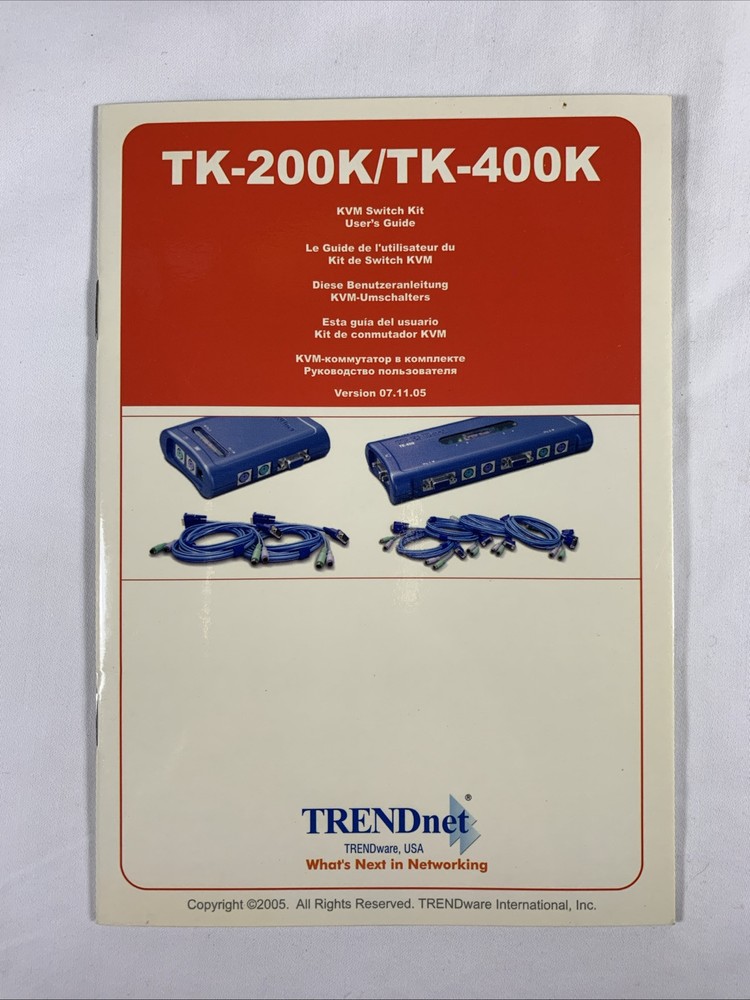 TK-200K/TK-400K KVM Switch User's Guide
