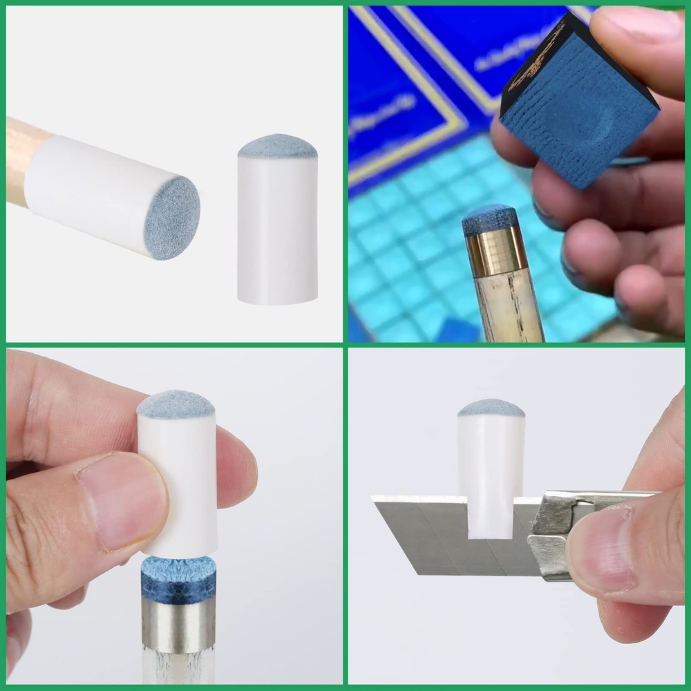 Billiards Pool Table Cleaning Set Pool Table Brush with 5 Pool Cue Chalk Cube...
