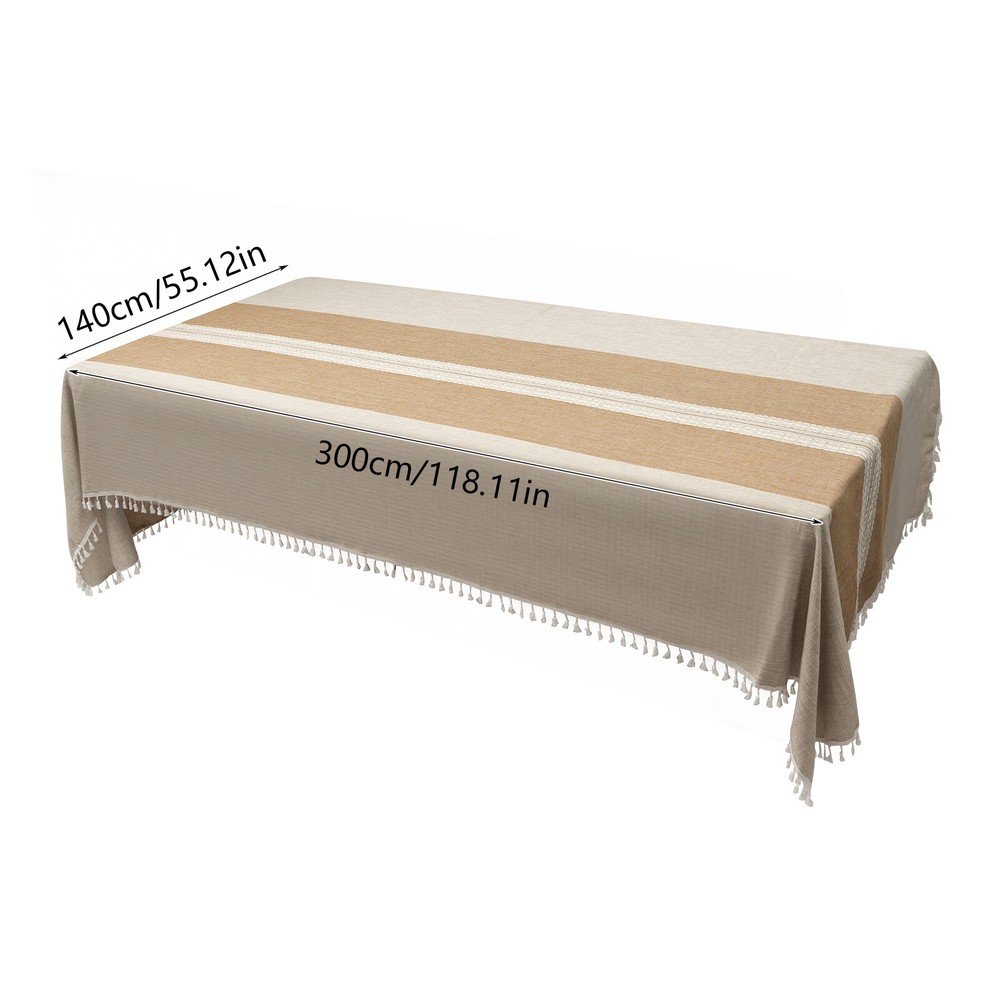 Rectangle?Table?Cloths Rustic?Tablecloth Table?Cover Waterproof 140*300cm NEW