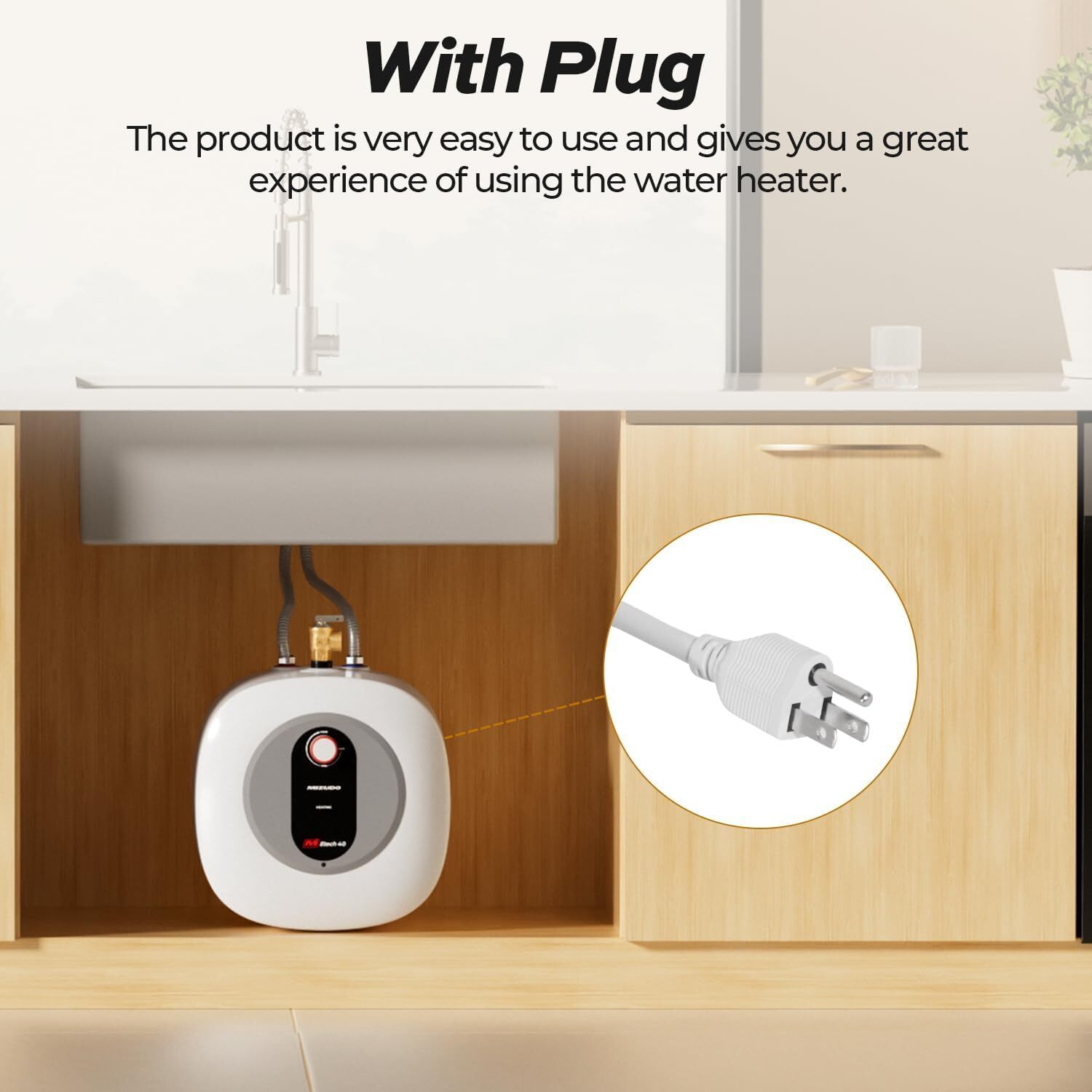 4.0 Gallon Electric Mini-Tank Water Heater Under Sink Compact Instant Hot Water