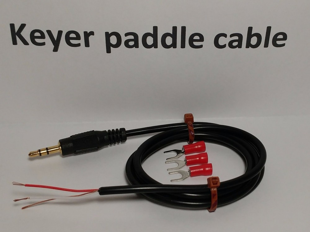 CW KEYER PADDLE Cable 3 feet, 1/8" (3.5mm) Plug, STRAIGHT KEY Morse code