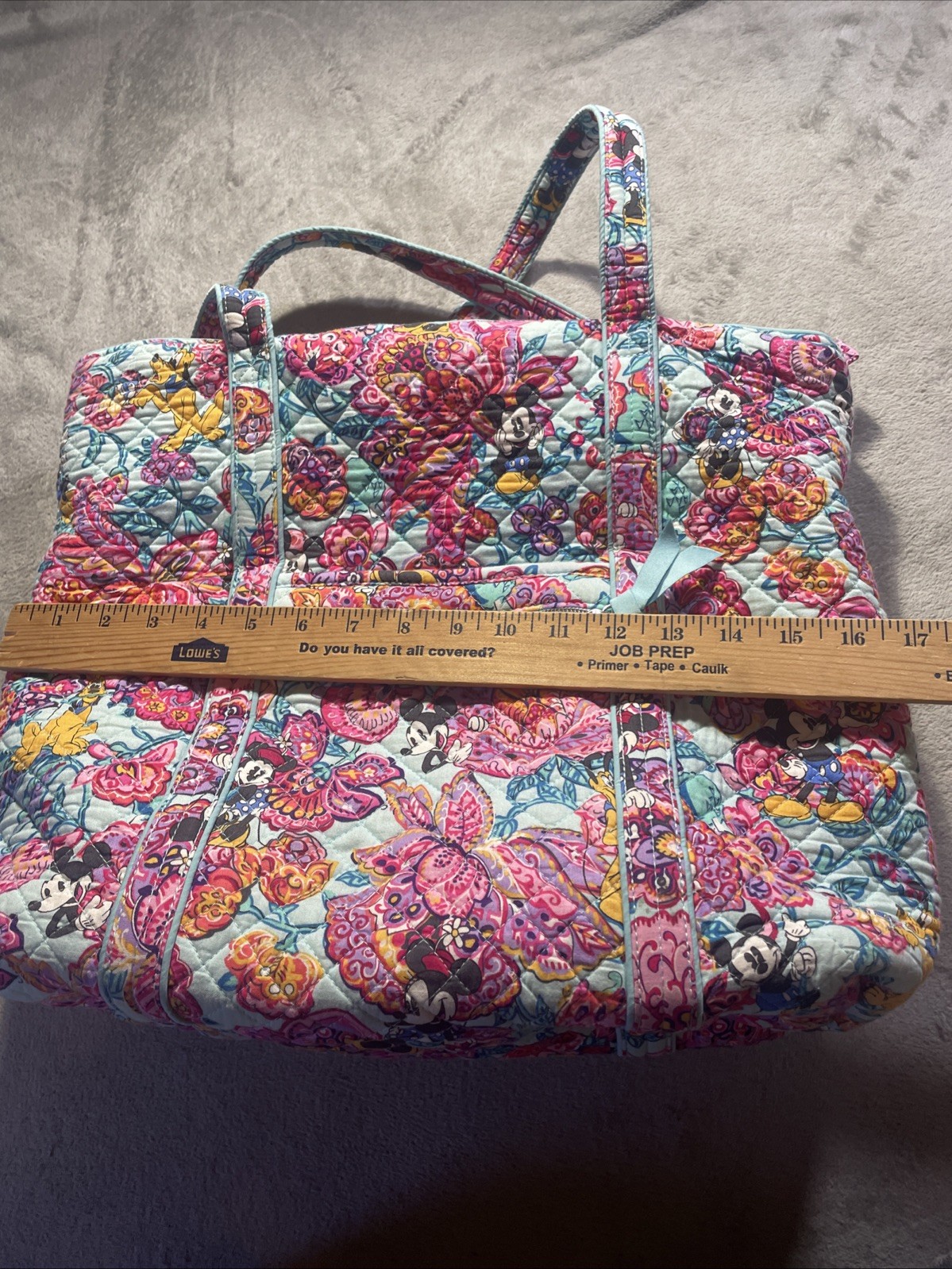 Disney Mickey Mouse and Friends Colorful Garden Iconic Vera Tote by Vera Bradley