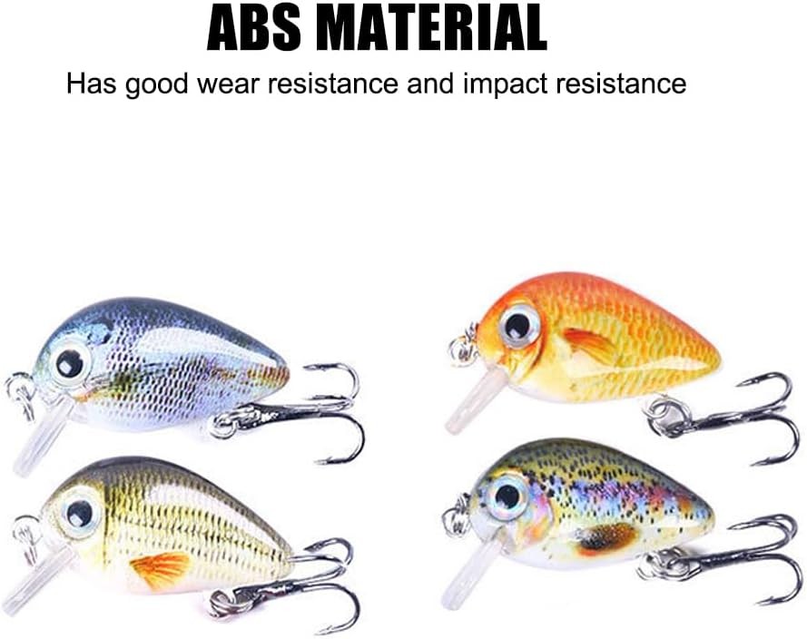 Fishing Lures, ABS Bait Kit Mini Artificial Fish Baits for Small