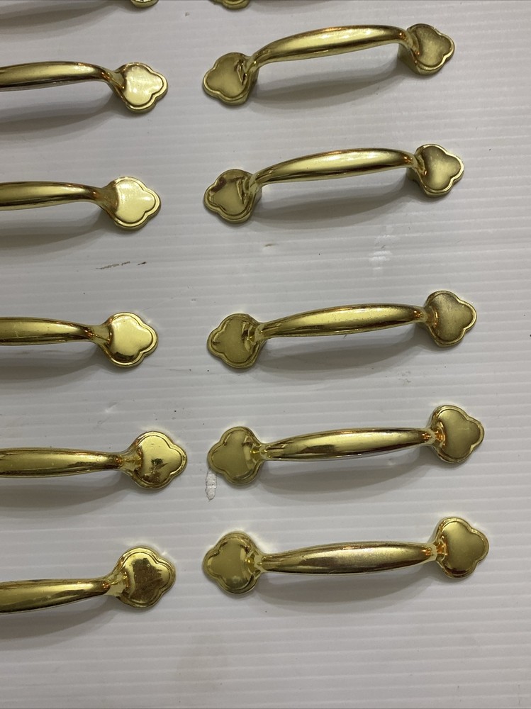 12 Vintage Brass Cabinet Door Drawer Handles Pulls Knobs Architectural Salvage