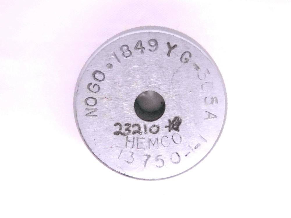 .1849 CLASS Y MASTER PLAIN BORE RING GAGE .1875 -.0026 UNDERSIZE 3/16 4.696 mm