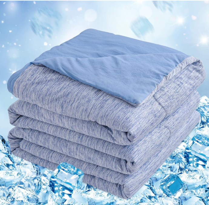 Arc-Cooling Technology KING Comforter  - 90" x 108" - Reversible - Blue