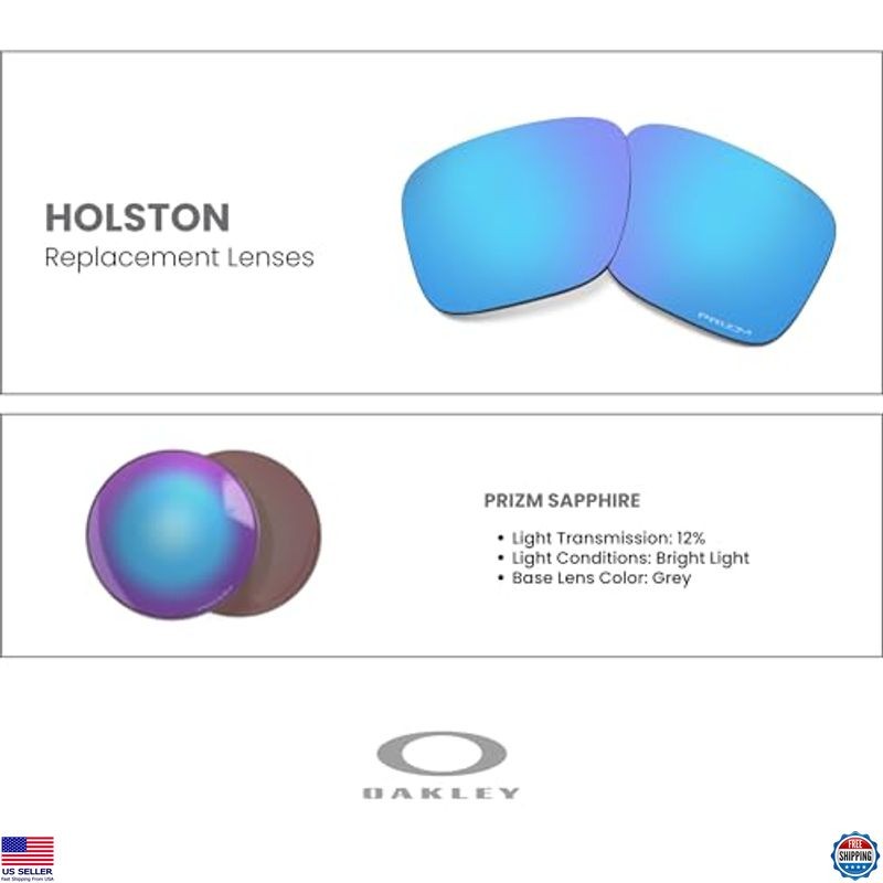 Oakley Original Holston OO9334 Replacement Lenses+ Bundle Microfiber Pouch