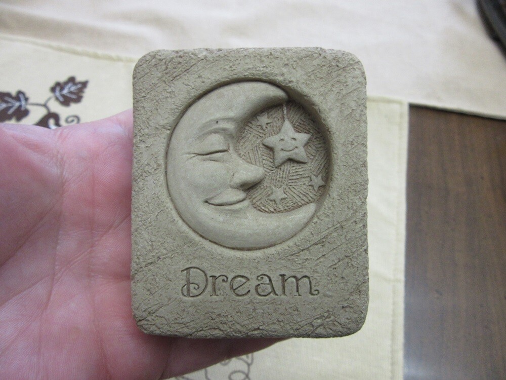 Art pottery plaque or block. " Dream "