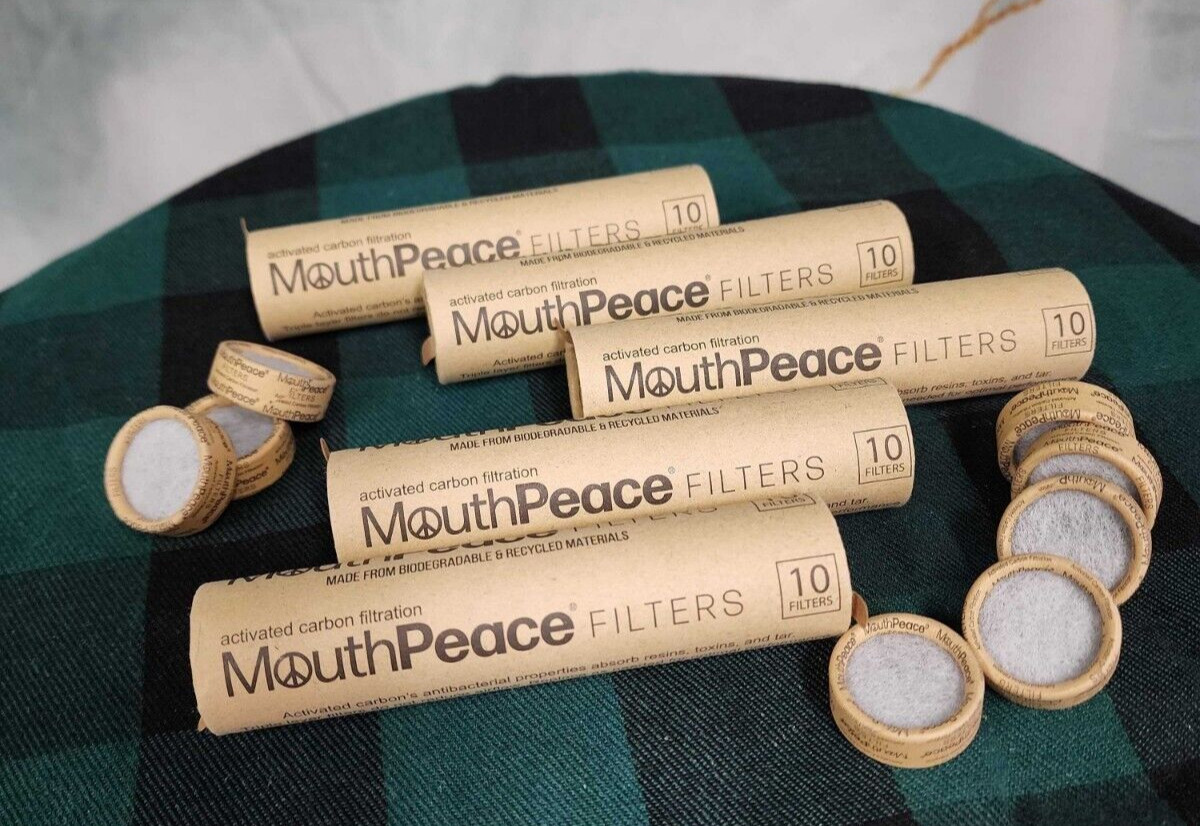 MouthPeace ORIGINAL Carbon Filter Replacements - 5 Packs of 10pc Filter Rolls