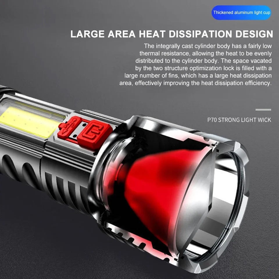 Super Bright 999000000 LM LED Torch Tactical Flashlight Lantern Rechargeable US
