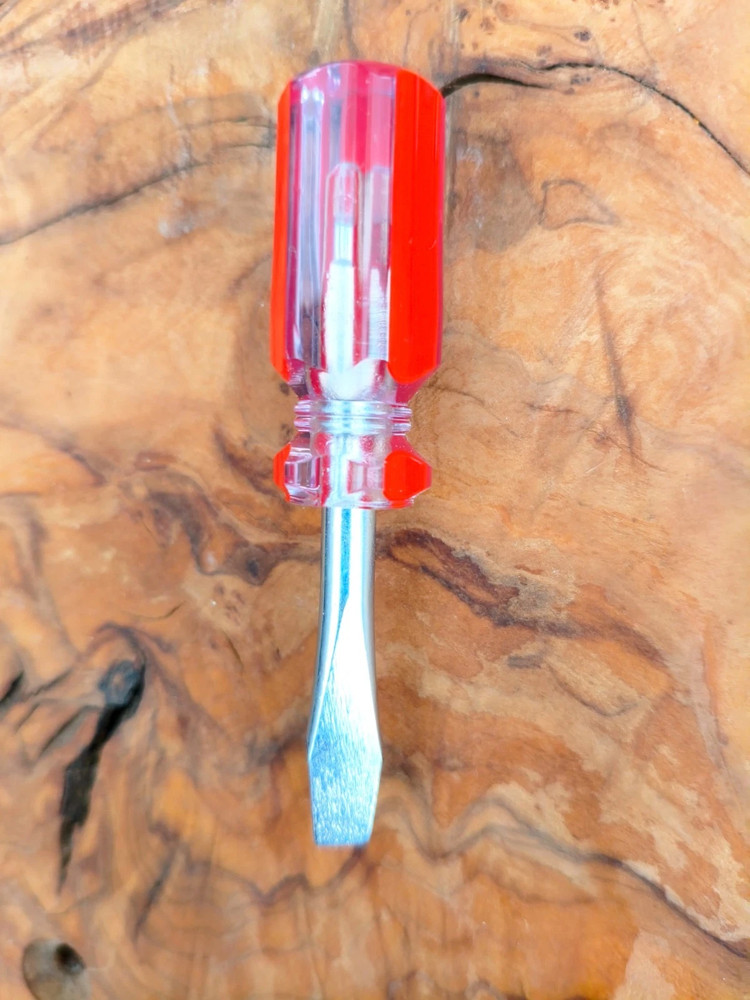Small Screwdriver with Red Handle