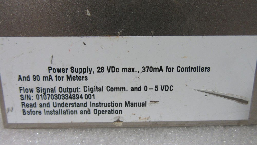 BROOKS MF50S/AC1EC3LA1B1 MF SERIES SMART MASS FLOW CONTROLLER