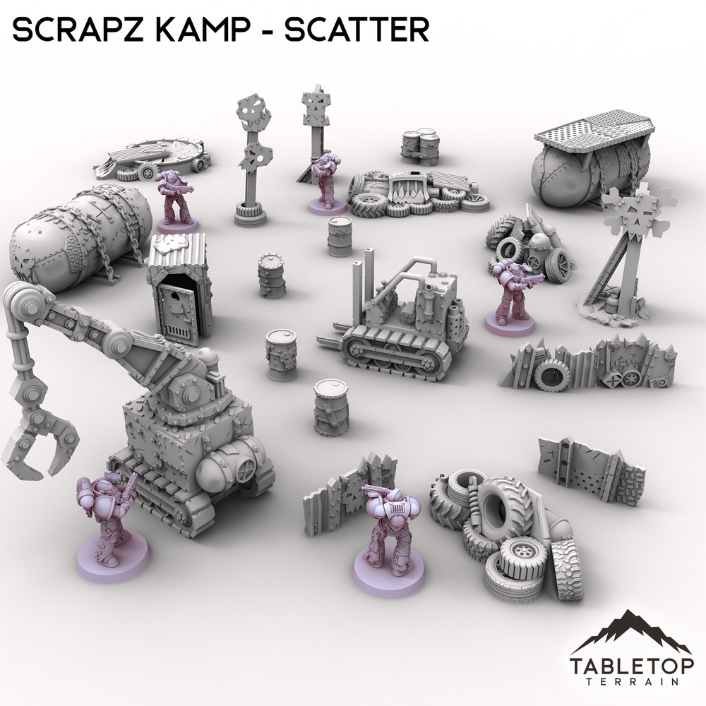 Scrapz Kamp - Scatter - Wargaming Ork Terrain