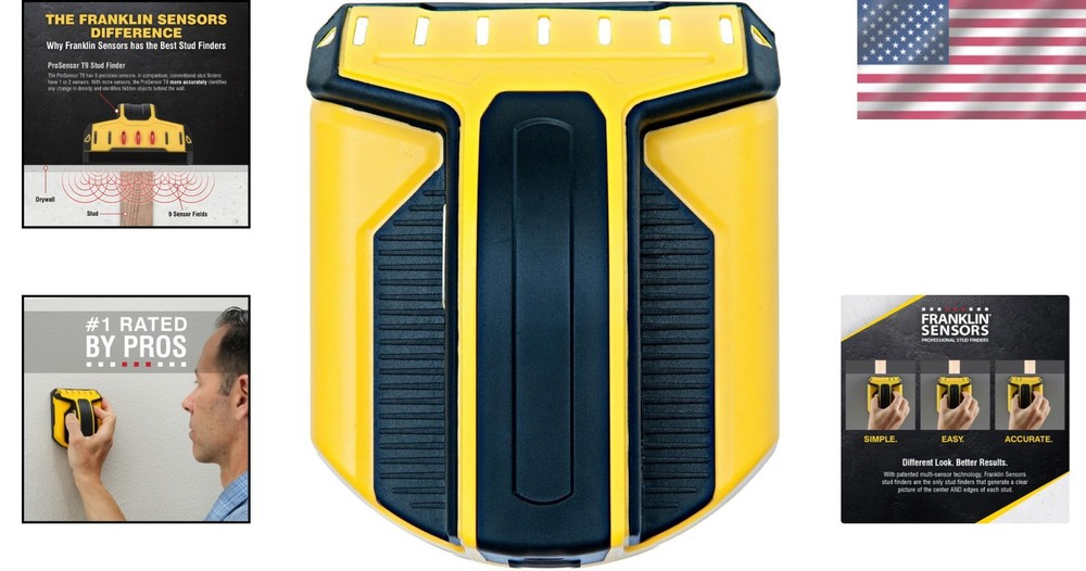 Ultimate ProSensor T9 Stud Finder with 8 Sensors - Reliable Wall Scanner