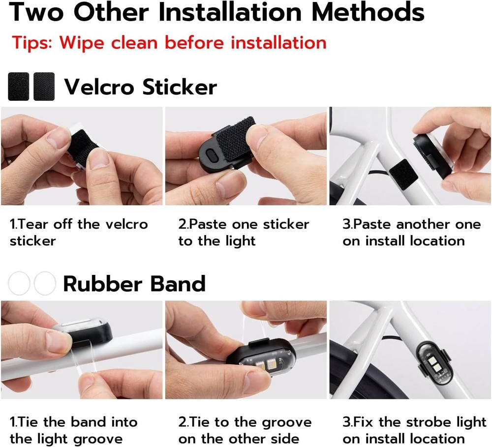 Versatile 4PCS LED Strobe Lights - Rechargeable, Waterproof with Remote Control