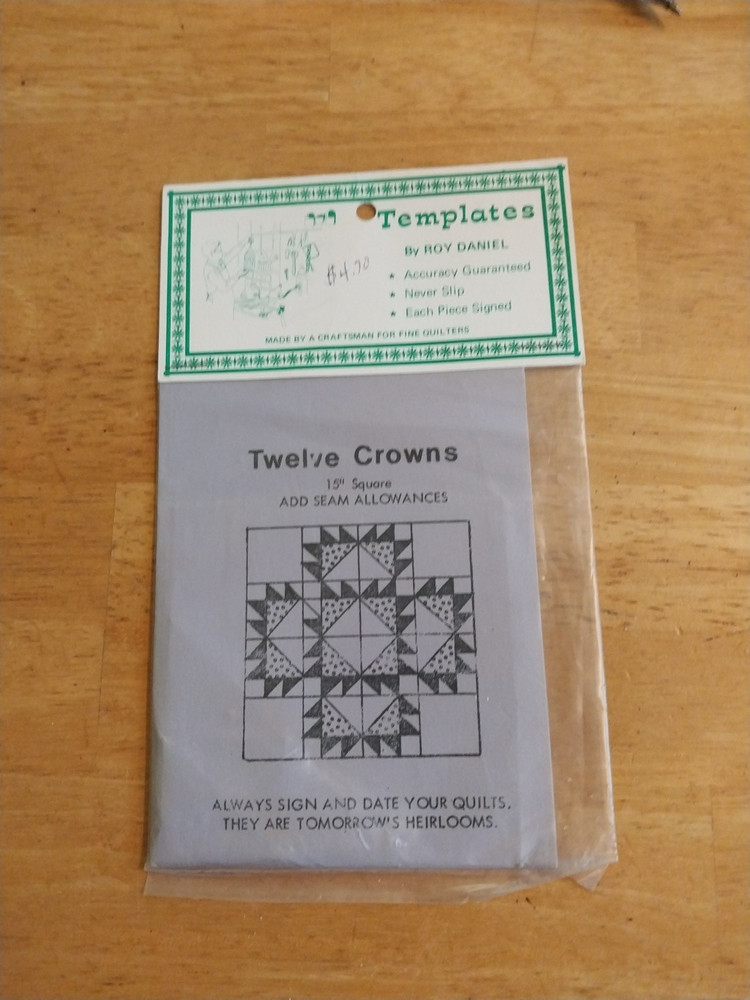 Roy Daniel Template for Quitling Twelve Crowns