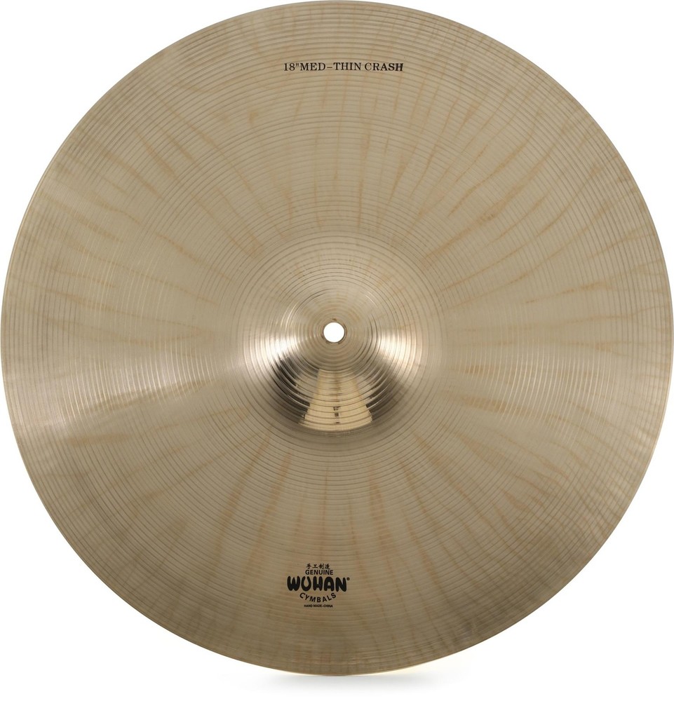 Wuhan 18-inch Western Medium Thin Crash Cymbal (2-pack) Bundle