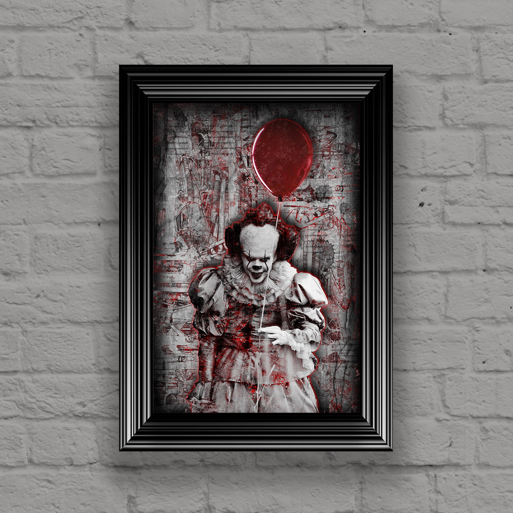 PENNYWISE from "IT" 24x36in Poster, Pennywise The Dancing Clown Print Free Ship