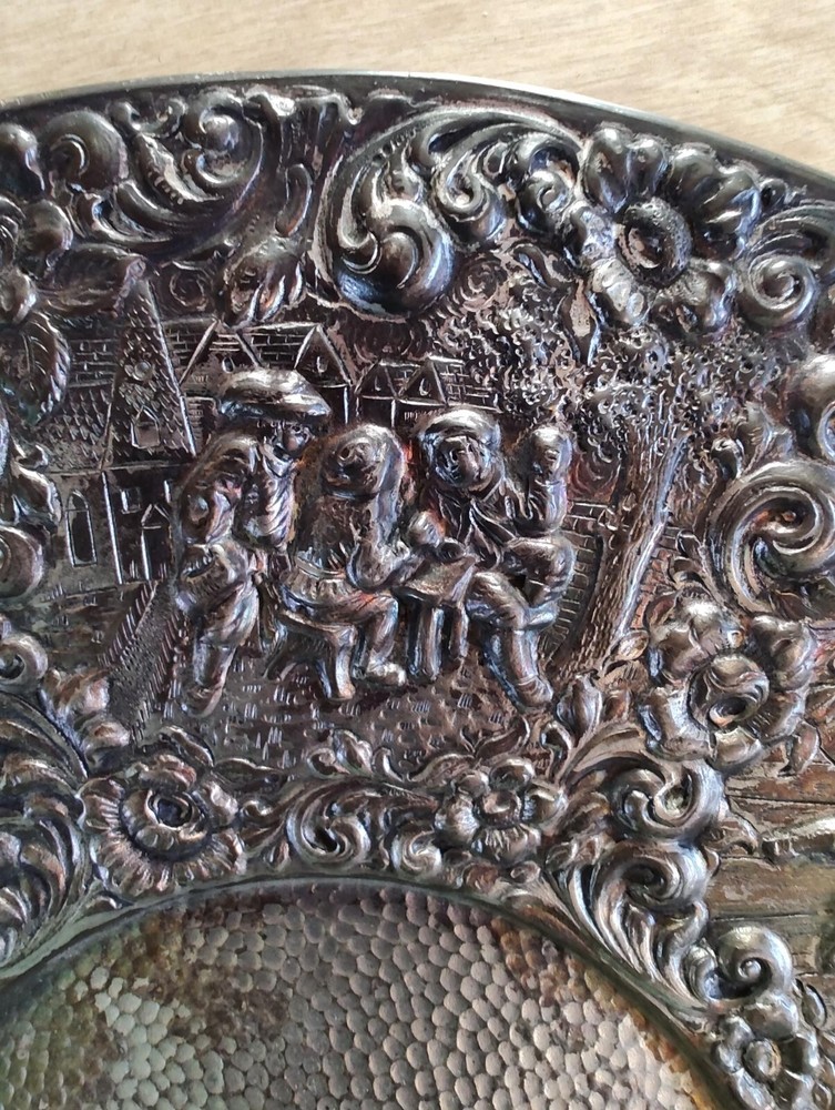 Antique Barbour International Victorian Silver Plate Brides Basket Centerpiece