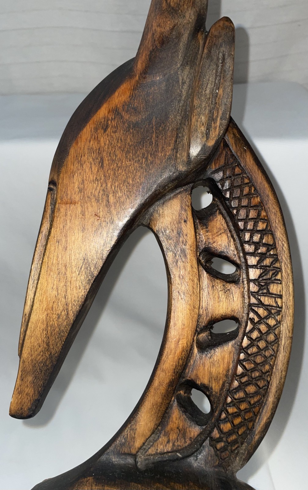 Wood Carved Chiwara Sculpture from West Africa 23 1/4" Tall MCM Unique