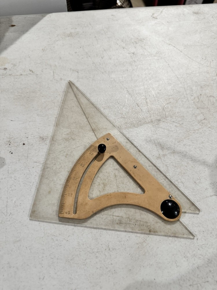 Keuffel Esser adjustable triangle drafting square 1240-10