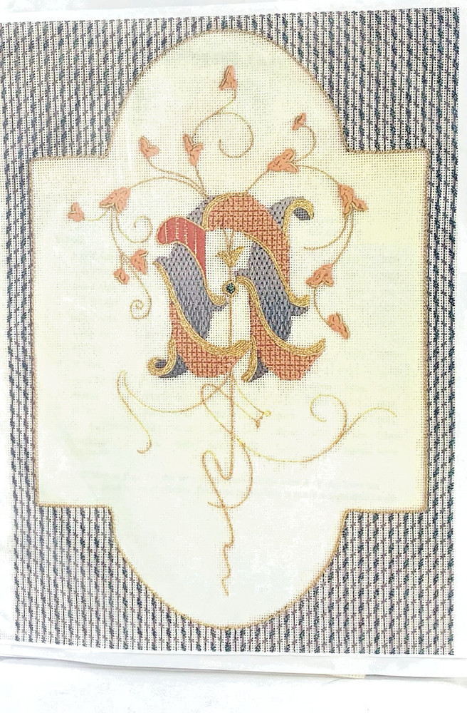 Anthony Minieri Illuminated "A" Elegance Needlepoint Chart w/ Canvas & Materials