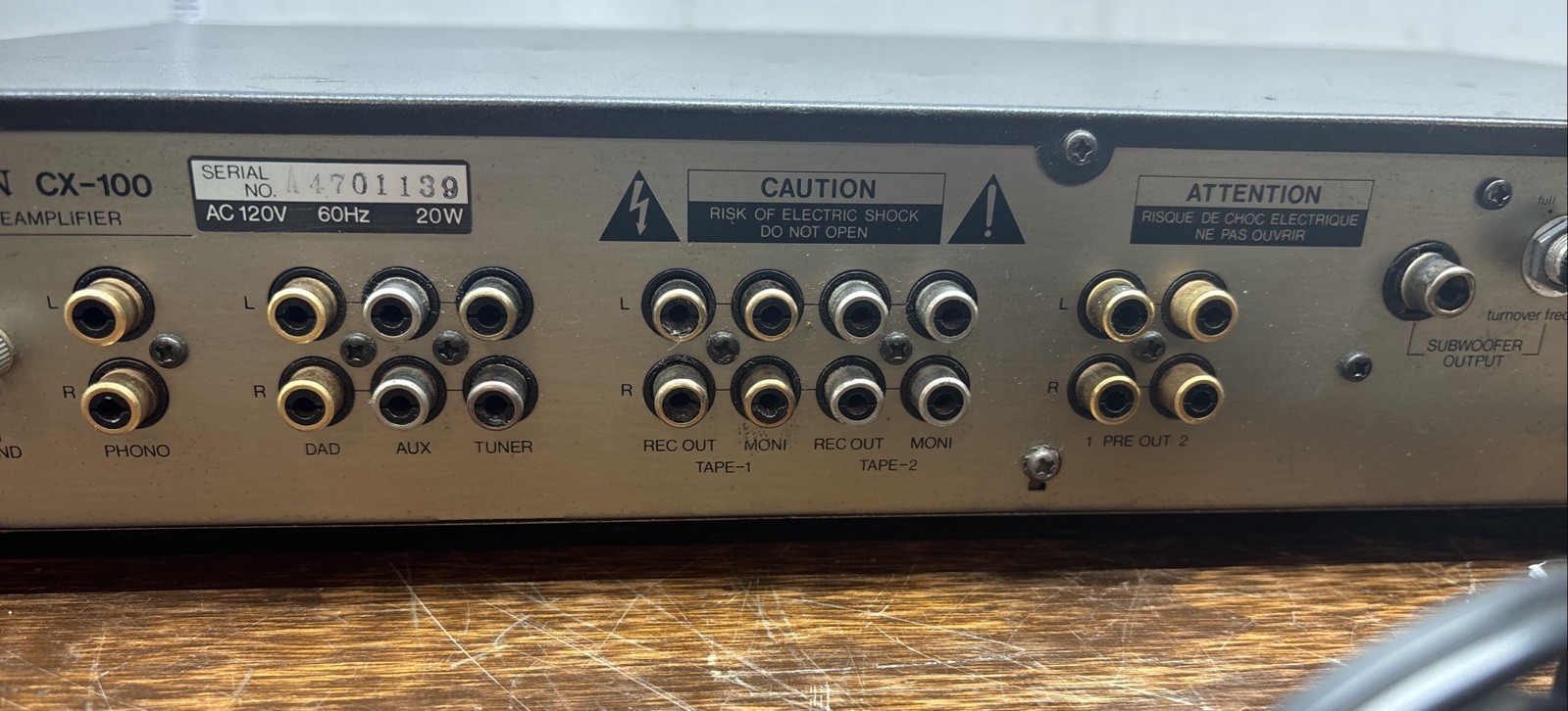 Luxman CX-100 Stereo Preamp -Recapped & Serviced & Custom Blue LED Sounds GREAT