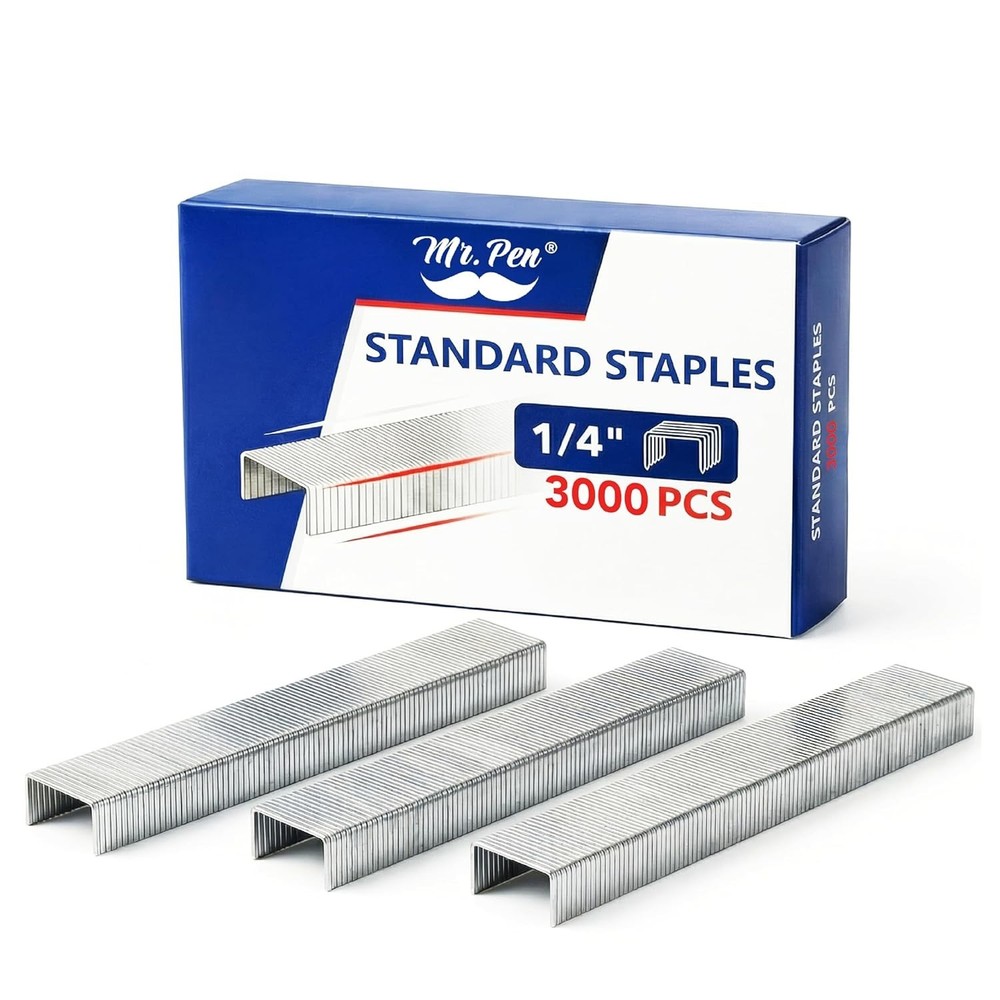 Convenient 3000 Staples, 1/4 Inch Size, Ensures Effortless Document Binding