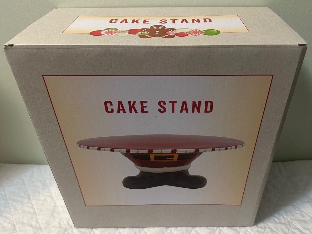 Cracker Barrel Santa's Boots Cake Stand