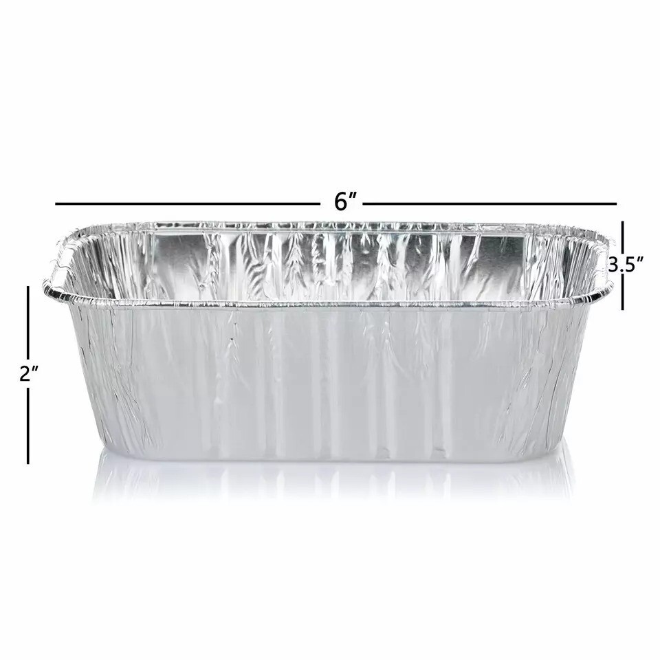 Mini Loaf Baking Pans - Disposable Aluminum Foil 1lb Small Bread, (100 Pack)